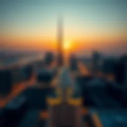 Stunning skyline view showcasing the Maze Tower against Dubai's horizon