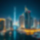 Panoramic view of Dubai Marina showcasing luxury waterfront properties