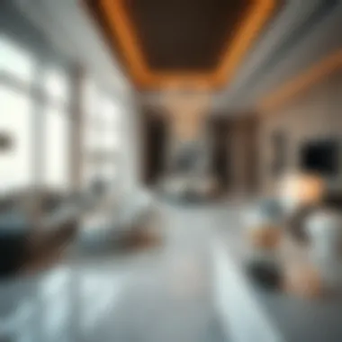 Elegant Interior Design of a Palm Penthouse Luxurious penthouse interior with modern decor