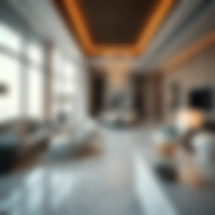 Elegant Interior Design of a Palm Penthouse Luxurious penthouse interior with modern decor