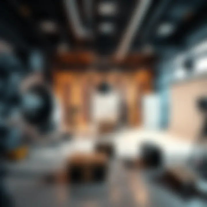 Modern Photography Studio Interior Stunning interior of a photography studio featuring modern equipment