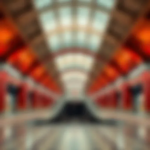 Elegant Red Line Metro station architecture