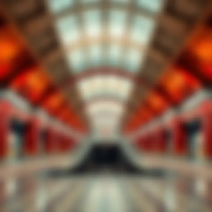 Elegant Red Line Metro station architecture