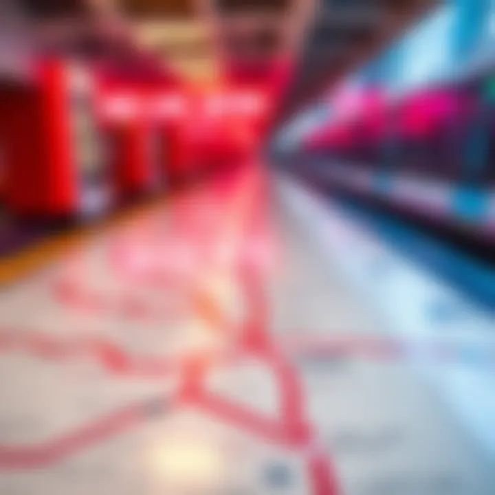 Map showcasing the Red Line Metro route