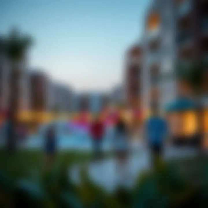 Community lifestyle at Sayyah Residence with vibrant recreational areas