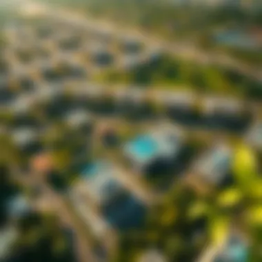 Aerial Perspective of Rashidiya Aerial view of Rashidiya highlighting its strategic location and greenery