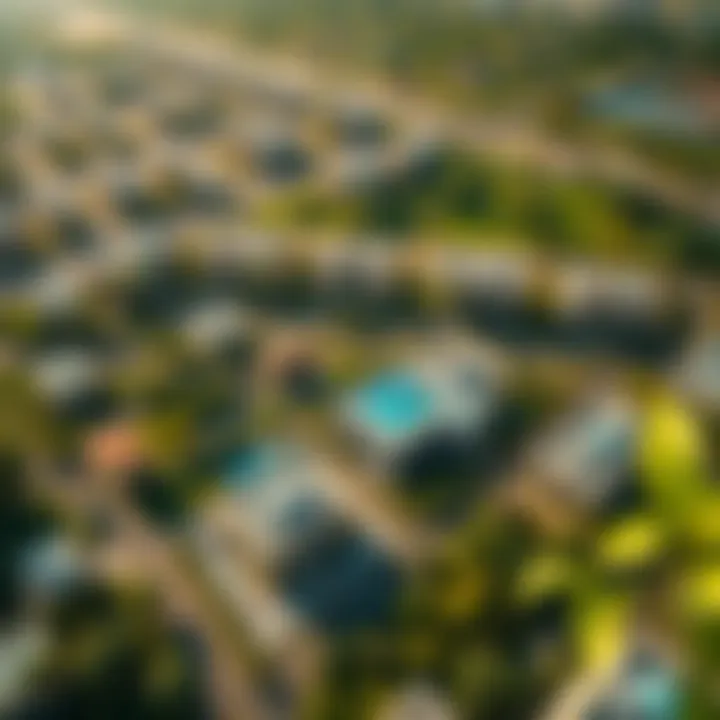 Aerial Perspective of Rashidiya Aerial view of Rashidiya highlighting its strategic location and greenery