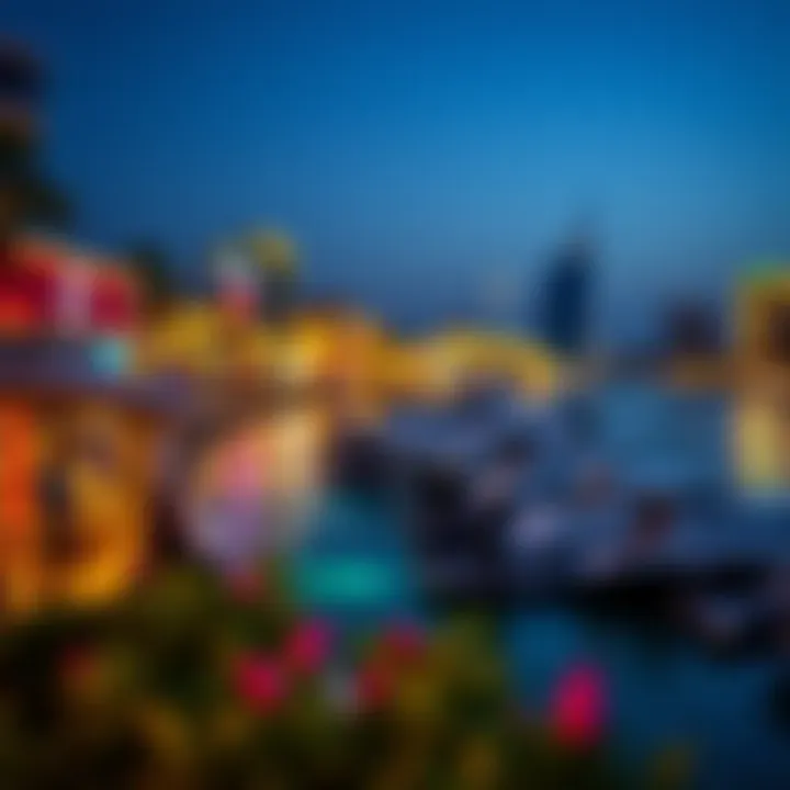 Vibrant nightlife scene at Walk Marina
