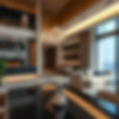 Stylish interior of a high-end apartment in Dubai