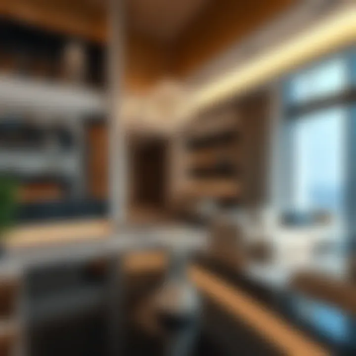 Stylish interior of a high-end apartment in Dubai