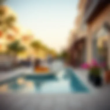 Vibrant lifestyle scene in a Dubai community