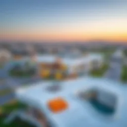 Aerial view of Vartur showcasing modern architecture