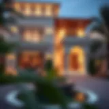 Luxurious villa exterior in Rashidiya