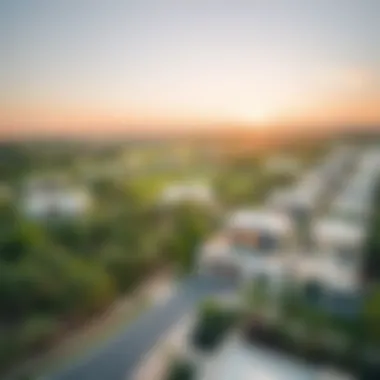 Aerial view of the Hayyan community highlighting its greenery