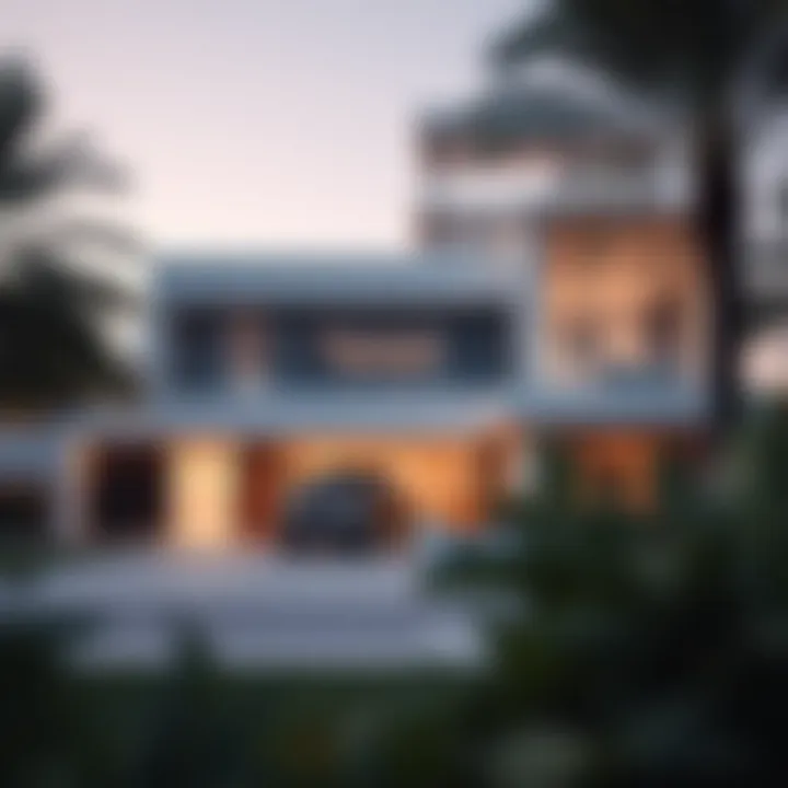 Luxurious villa exterior in Hayyan showcasing modern architecture