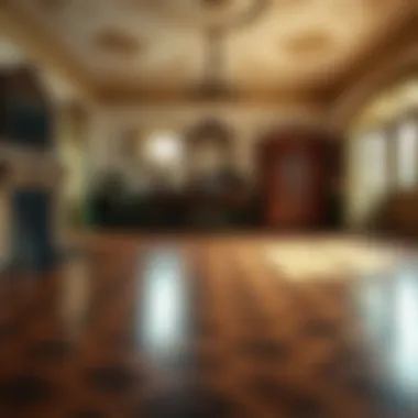 Historical Elegance in Flooring Designs Historic wooden parquet flooring in a vintage interior setting