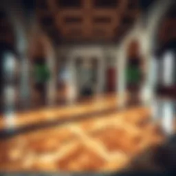 Luxurious wooden parquet flooring showcasing intricate patterns