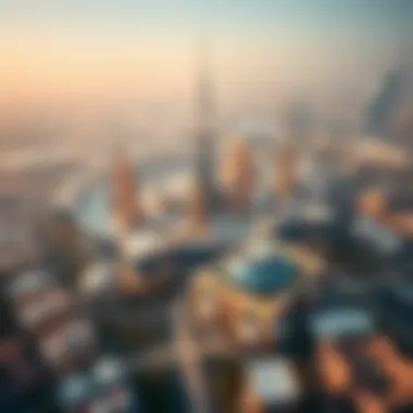 Aerial view of Expo Dubai City showcasing its distinctive architecture