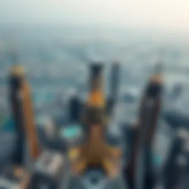 Panoramic view of Falcon Tower showcasing its unique architectural design