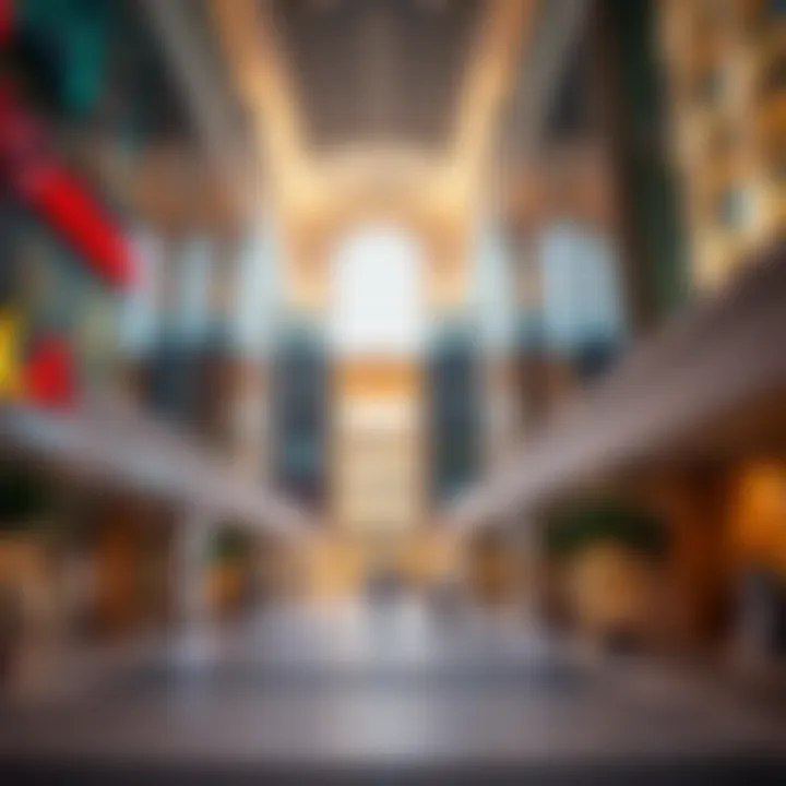 Architectural Marvels of Festival City A stunning view of Festival City stores showcasing modern architecture