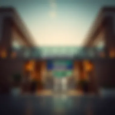 Metro station entrance in Dubai.