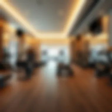 Luxurious residential gym featuring state-of-the-art equipment