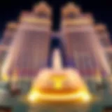 Breathtaking view of the Dubai Fountain show at night