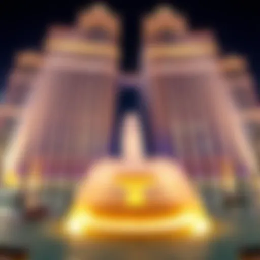 Breathtaking view of the Dubai Fountain show at night