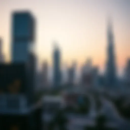 Vibrant cityscape of Dubai showcasing modern architecture and skyline