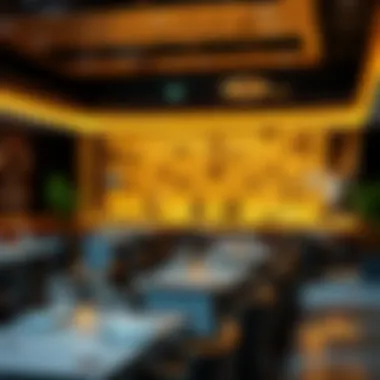 An inviting restaurant ambiance with warm lighting