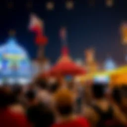 Vibrant cultural display at Global Village