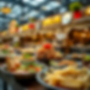 Diverse food offerings at Global Village