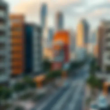 Modern urban landscapes reflecting diversity