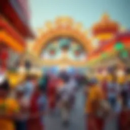 Vibrant cultural displays at Global Village