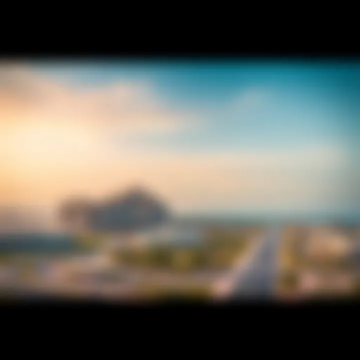 A panoramic view of Golden Sands Mankhool showcasing the skyline