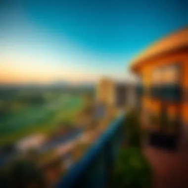 Breathtaking Views from Golf Towers Scenic views from a golf tower overlooking a golf course