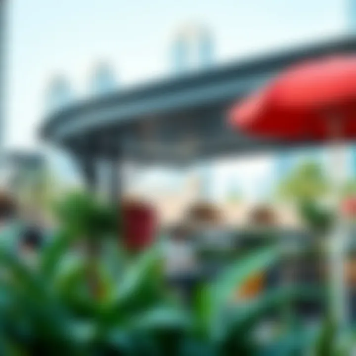 Vibrant Lifestyle in Grande Downtown Dubai Vibrant lifestyle scene in Grande Downtown Dubai with cafes and parks