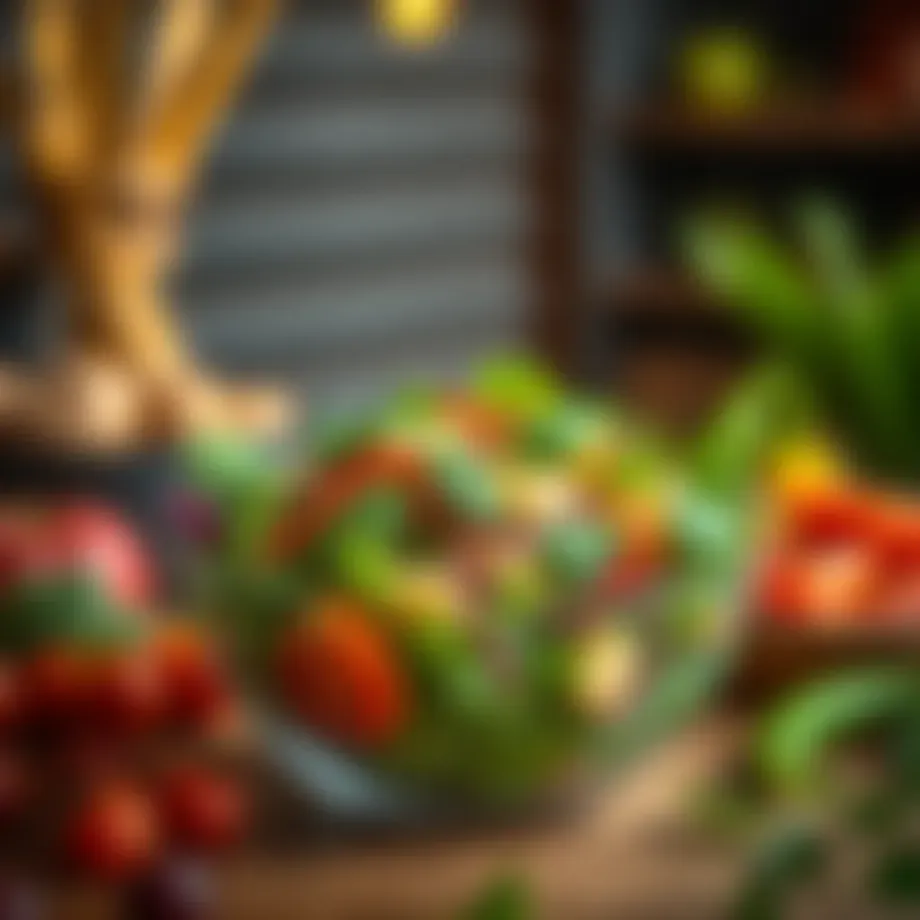 A vibrant salad bowl featuring fresh ingredients