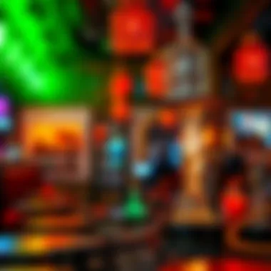 Vibrant Atmosphere of Hookah Cafes Lively ambiance of a hookah cafe in Dubai