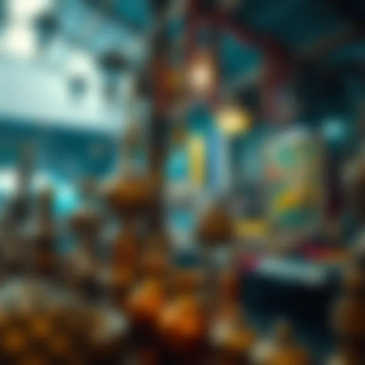 Cultural Artifacts at Local Market Vibrant local market showcasing cultural artifacts