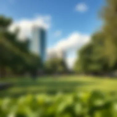 Recreational Park in the City Serene park offering recreational activities