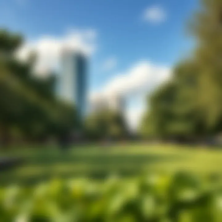 Recreational Park in the City Serene park offering recreational activities