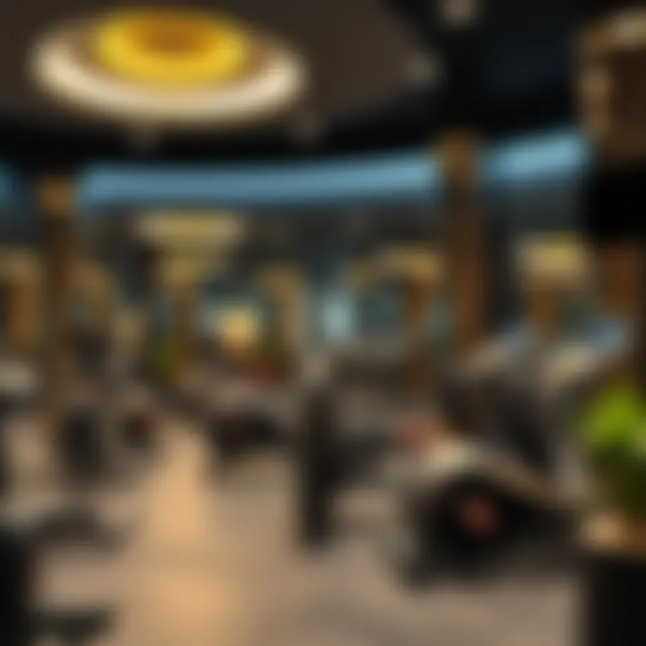 Luxurious gym interior showcasing modern equipment