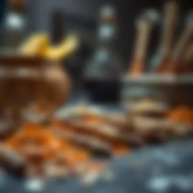 A selection of aromatic spices used in Indian cuisine