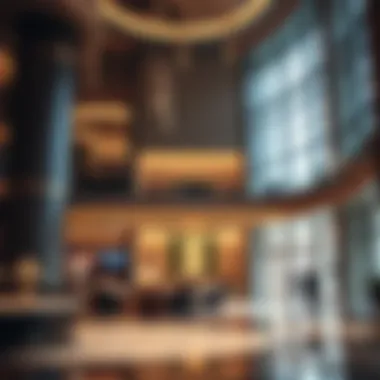 Luxurious lobby interior of the J5 Building