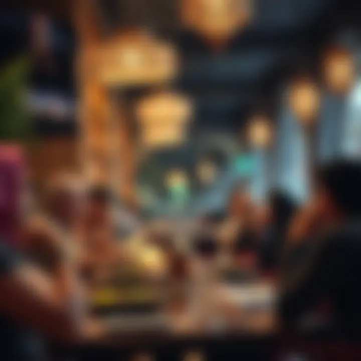 Dining Experience at JBR Arabic Restaurant Guests enjoying their meals in a lively atmosphere