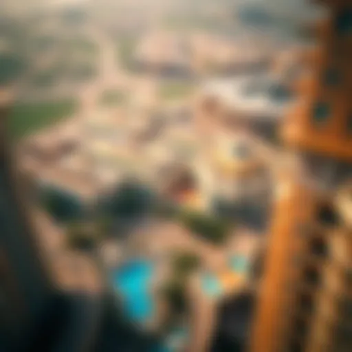 Aerial view of Jumeirah Heights showcasing the landscape and architecture