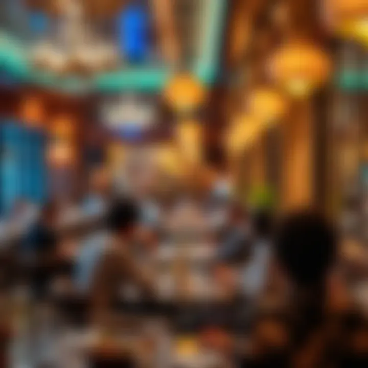 Lively ambiance with guests enjoying their meals