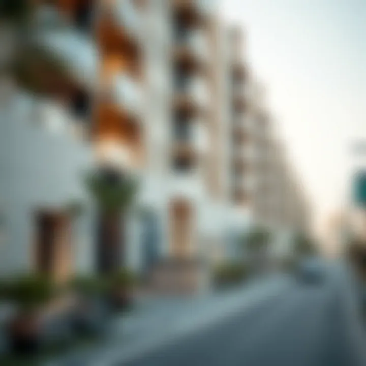 Modern residential buildings along Kofiyat Street