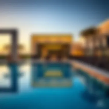 Amenities offered at La Fontana including pool and fitness area
